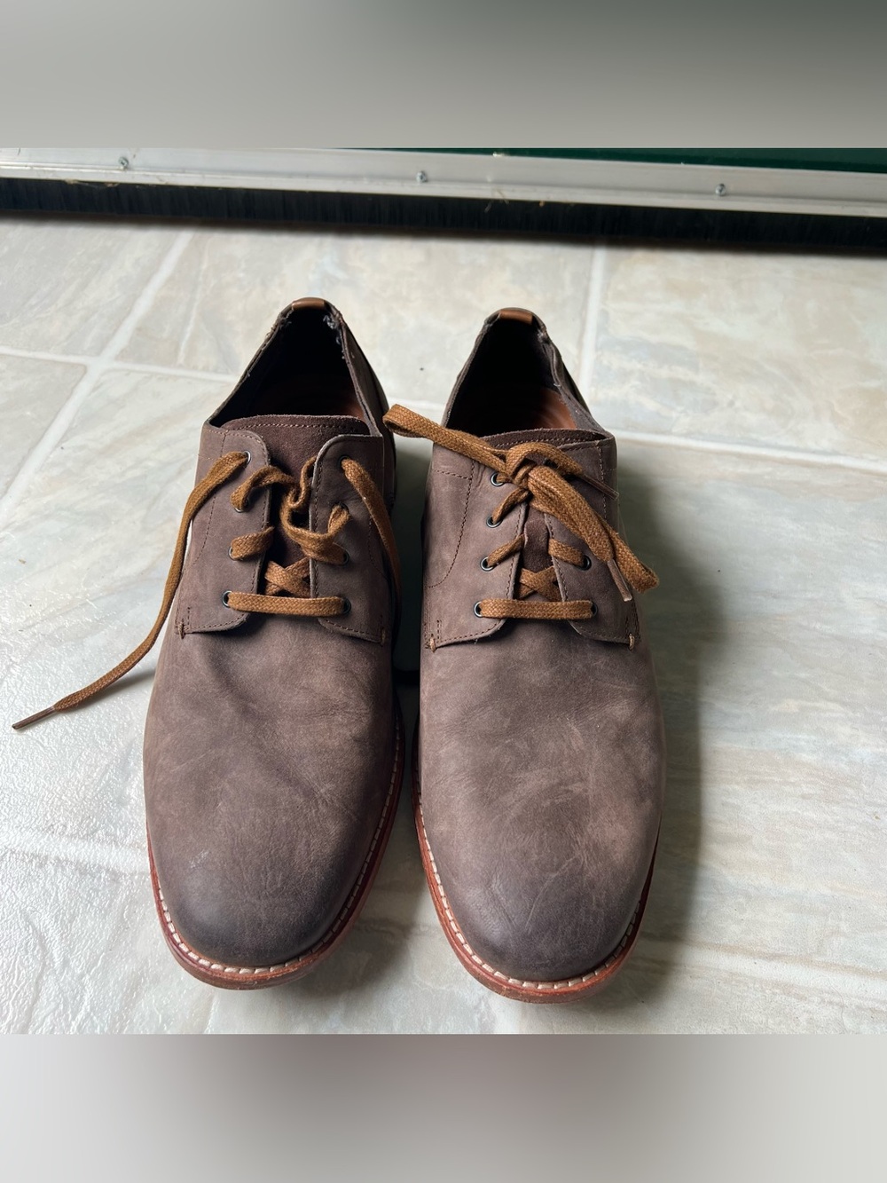 Cole Haan Men's Brown Leather Derby Shoes